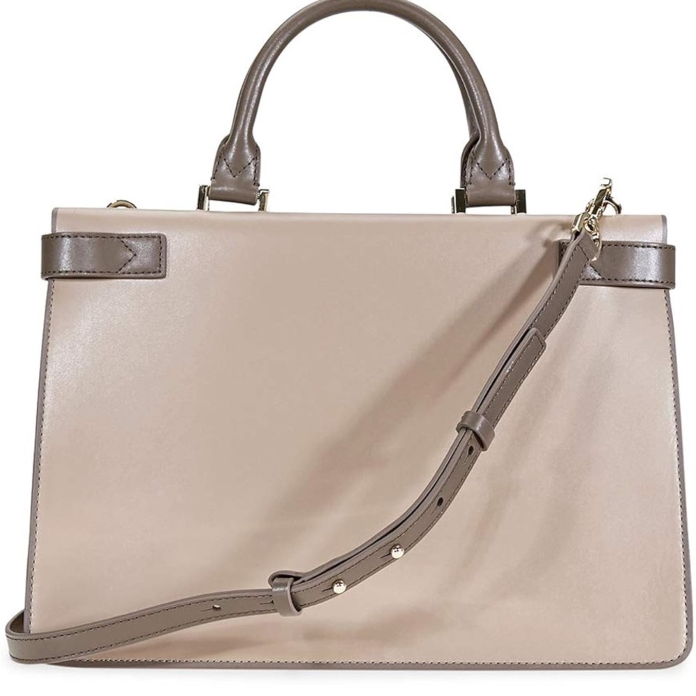 Michael Kors Tatiana Medium Leather Satchel- Turffle/Mushroom NWOT MSRP: $398.00 - Picture 2 of 15